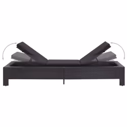 VidaXL 46237 sedia da esterno Salone Seduta imbottita Rattan sintetico, Acciaio Nero - Vista aggiuntiva 6