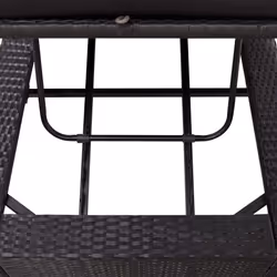 VidaXL 46237 sedia da esterno Salone Seduta imbottita Rattan sintetico, Acciaio Nero - Vista aggiuntiva 8