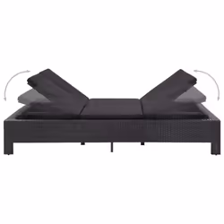 VidaXL 46241 letto per esterni Nero - Vista aggiuntiva 5