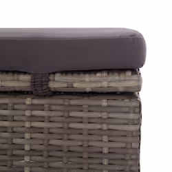 VidaXL 46248 sedia da esterno Salone Seduta imbottita Rattan sintetico, Acciaio Grigio - Vista aggiuntiva 7
