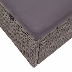 VidaXL 46248 sedia da esterno Salone Seduta imbottita Rattan sintetico, Acciaio Grigio - Vista aggiuntiva 8