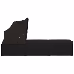 VidaXL 46249 sedia da esterno Salone Seduta imbottita Rattan sintetico, Acciaio Nero - Vista aggiuntiva 4