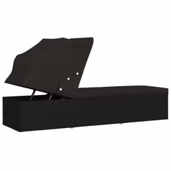 VidaXL 46249 sedia da esterno Salone Seduta imbottita Rattan sintetico, Acciaio Nero - Vista aggiuntiva 5