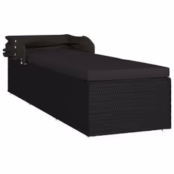 VidaXL 46249 sedia da esterno Salone Seduta imbottita Rattan sintetico, Acciaio Nero - Vista aggiuntiva 7