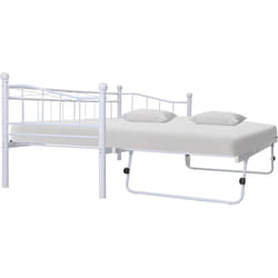 Letto adulto, Giroletto Bianco in Acciaio 180x200/90x200 cm Vidaxl