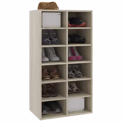 vidaXL Scarpiera Rovere Sonoma 54x34x100,5 cm in Legno Multistrato - Vista aggiuntiva 3