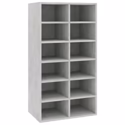 vidaXL Scarpiera Grigio Cemento 54x34x100,5 cm in Legno Multistrato - Vista aggiuntiva 2