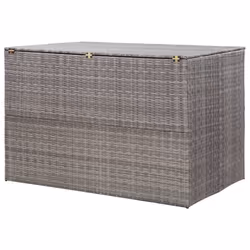 Baule da Giardino Grigio 150x100x100 cm in Polyrattancod mxl 72957 - Vista aggiuntiva 3