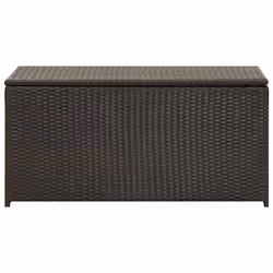 vidaXL Baule da Giardino in Polyrattan 100x50x50 cm Marrone - Vista aggiuntiva 3