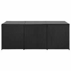 Baule da Giardino in Polyrattan 180x90x70 cm Nerocod mxl 128474