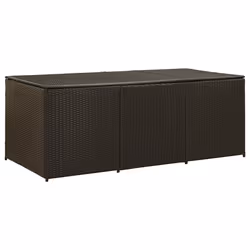Baule da Giardino in Polyrattan 180x90x70 cm Marronecod mxl 73058 - Vista aggiuntiva 2