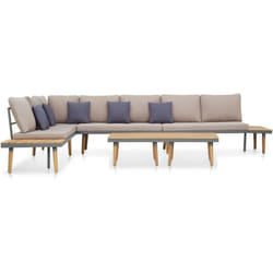 Vidaxl - Set Divani da Giardino 7 Posti con Cuscini Legno Acacia Marrone