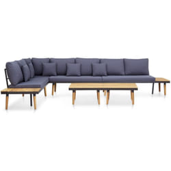 Vidaxl - Set Divani da Giardino 7 Posti con Cuscini Legno Acacia Marrone