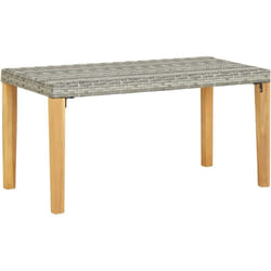 Vidaxl - Panchina da Giardino da 120 cm in Polyrattan e legno d'Acacia vari colori colore : Grigio