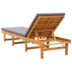 VidaXL 46491 sedia da esterno Salone Seduta imbottita Legno di acacia Grigio - Vista aggiuntiva 5