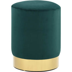 Sgabello Verde Scuro e Oro in Velluto Vidaxl 326680