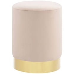 Sgabello Albicocca e Oro in Velluto Vidaxl 957149