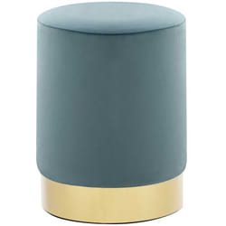 Sgabello Azzurro e Oro in Velluto Vidaxl 828407