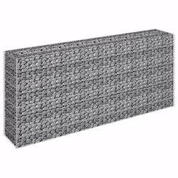 vidaXL Gabbione Letto Rialzato in Acciaio Zincato 180x30x90 cm - Vista aggiuntiva 3