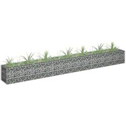 Gabbione Letto Rialzato in Acciaio Zincato Acciao varie dimensioni dimensioni : 270 x 30 x 30 cm