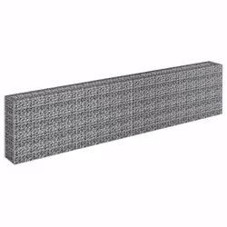 vidaXL Gabbione Letto Rialzato in Acciaio Zincato 360x30x90 cm - Vista aggiuntiva 3