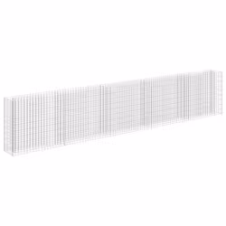 vidaXL Gabbione Letto Rialzato in Acciaio Zincato 450x30x90 cm - Vista aggiuntiva 2