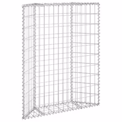 vidaXL Gabbione Letto Rialzato Trapezio Acciaio Zincato 80x20x100 cm - Vista aggiuntiva 2