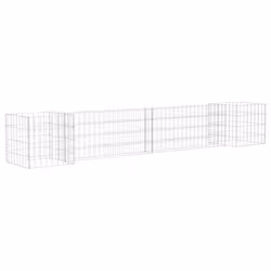 vidaXL Gabbione Fioriera ad "H" in Filo di Acciaio 260x40x40 cm - Vista aggiuntiva 2