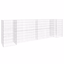 vidaXL Gabbione Fioriera ad "H" in Filo di Acciaio 260x40x80 cm - Vista aggiuntiva 2
