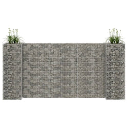 vidaXL Gabbione Fioriera ad "H" in Filo di Acciaio 260x40x120 cm