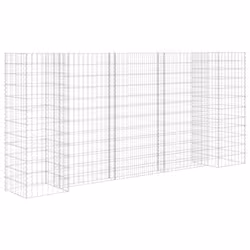 vidaXL Gabbione Fioriera ad "H" in Filo di Acciaio 260x40x120 cm - Vista aggiuntiva 2