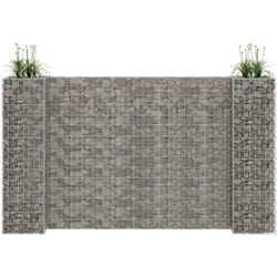 Vidaxl - Gabbione Fioriera ad 'h' in Filo di Acciaio 260x40x150 cm 7496