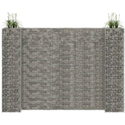 vidaXL Gabbione Fioriera ad "H" in Filo di Acciaio 260x40x180 cm