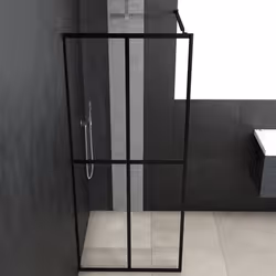 vidaXL Cabina Doccia con Vetro Temperato Trasparente 100x195 cm - Vista aggiuntiva 3