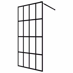 vidaXL Cabina Doccia con Schermo in Vetro Temperato Glassato 80x195 cm - Vista aggiuntiva 2