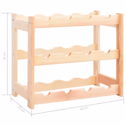 VidaXL 286191 scaffale per vino Legno - Vista aggiuntiva 6