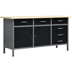 Vidaxl - Banco da Lavoro Nero 160x60x85 cm in Acciaio