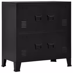 vidaXL Armadio Classificatore Industriale Nero 75x40x80 cm in Acciaio - Vista aggiuntiva 2