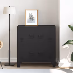 vidaXL Armadio Classificatore Industriale Nero 75x40x80 cm in Acciaio - Vista aggiuntiva 3