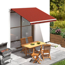 Tenda da Sole, Tenda Parasole, Telo Ombreggiante in Tela Arancione e Marrone 300x250 cm Vidaxl