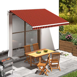 Tenda da Sole, Tenda Parasole, Telo Ombreggiante in Tela Arancione e Marrone 350x250 cm Vidaxl