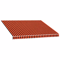 vidaXL Tenda da Sole in Tela Arancione e Marrone 400x300 cm - Vista aggiuntiva 2