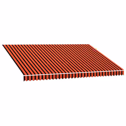 vidaXL Tenda da Sole in Tela Arancione e Marrone 450x300 cm - Vista aggiuntiva 2