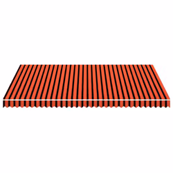 vidaXL Tenda da Sole in Tela Arancione e Marrone 450x300 cm - Vista aggiuntiva 3