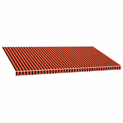 vidaXL Tenda da Sole in Tela Arancione e Marrone 600x300 cm - Vista aggiuntiva 2