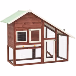 Questa conigliera in legno a 2 strati offre un luogo accogliente e confortevole per tenere piccoli animali, in particolare i ...