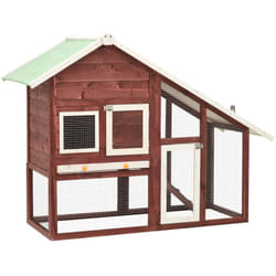 Vidaxl - Conigliera Moca e Bianco 140x63x120 cm Legno Massello di Abete 3001