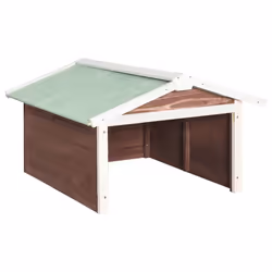 vidaXL Casetta per Tosaerba Robotizzato 72x87x50 cm Mocca Bianca Abete - Vista aggiuntiva 2