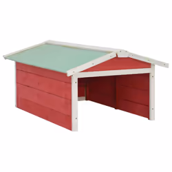 vidaXL Casetta per Tosaerba Robotizzato 72x87x50 cm Rossa Bianca Abete - Vista aggiuntiva 2