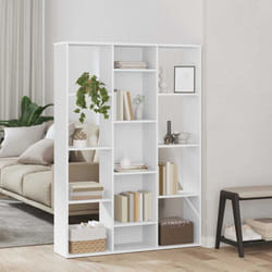 vidaXL Libreria/Divisorio Bianco 100x24x140 cm in Legno Multistrato